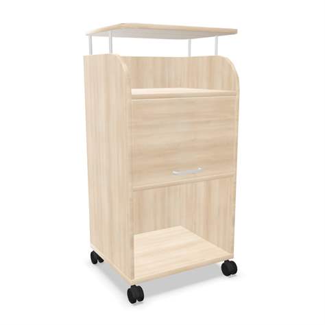 Caddy-Schrank fahrbar mit Arbeitsplatte 560 x 470 mm, Farbe Akazie, H: 1135 mm - Nowy Styl Group