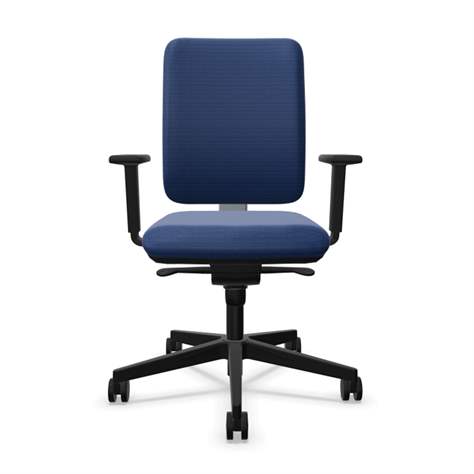 Bürodrehstuhl GARTA, Rahmenkonstruktion schwarz, Stoffbezug Blau - Nowy Styl Group