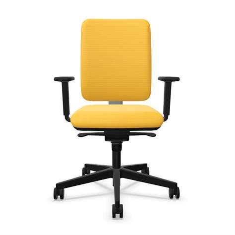 Bürodrehstuhl GARTA, Rahmenkonstruktion schwarz, Stoffbezug Gelb - Nowy Styl Group