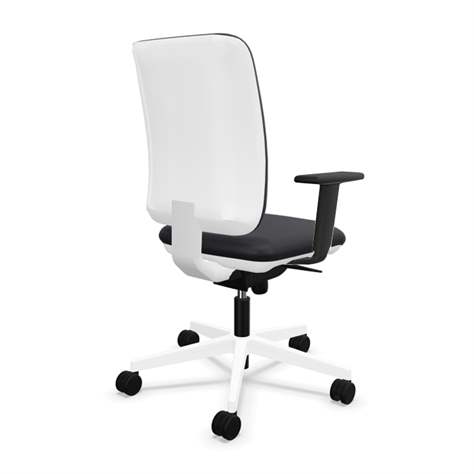 Bürodrehstuhl GARTA, Rahmenkonstruktion weiß, Stoffbezug Anthrazit - Nowy Styl Group - Bild2