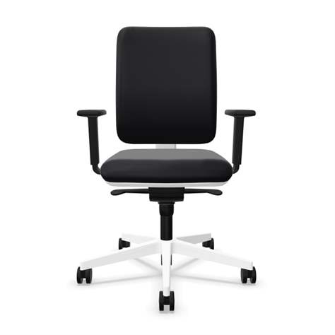 Bürodrehstuhl GARTA, Rahmenkonstruktion weiß, Stoffbezug Schwarz - Nowy Styl Group