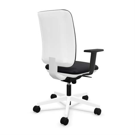 Bürodrehstuhl GARTA, Rahmenkonstruktion weiß, Stoffbezug Schwarz - Nowy Styl Group - Bild2