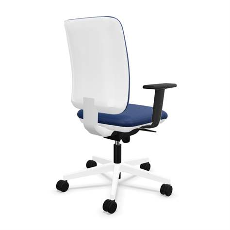 Bürodrehstuhl GARTA, Rahmenkonstruktion weiß, Stoffbezug Blau - Nowy Styl Group - Bild2