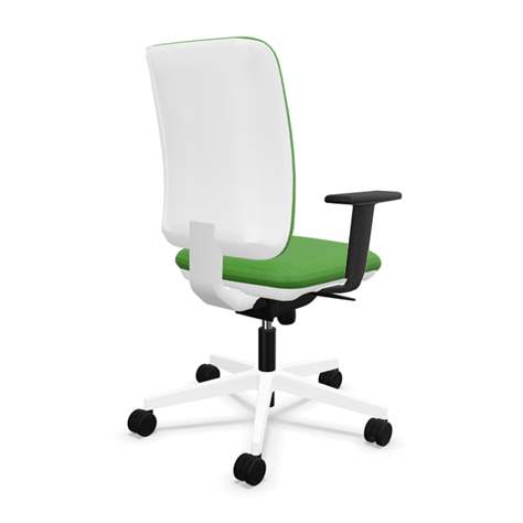 Bürodrehstuhl GARTA, Rahmenkonstruktion weiß, Stoffbezug Grün - Nowy Styl Group - Bild2