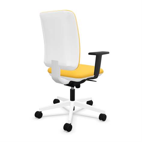 Bürodrehstuhl GARTA, Rahmenkonstruktion weiß, Stoffbezug Gelb - Nowy Styl Group - Bild2