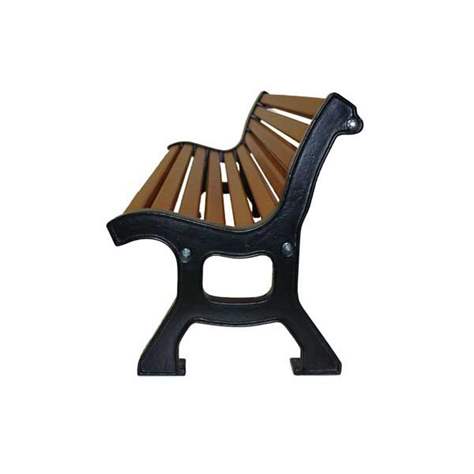 Parkbank Lux, Gussgestell mit Massivholzleisten. Länge 2 m - Bild2