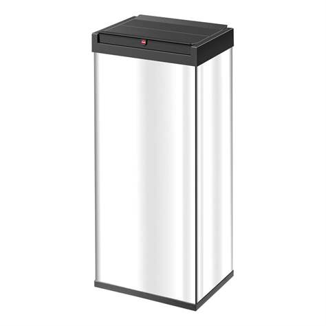 Abfallsammler mit Swingdeckel, aus Edelstahl, Inhalt 50 l, silber