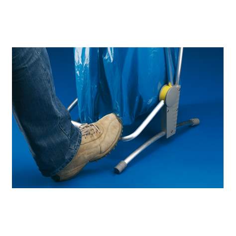 Müllsackständer CLAP, automatisches Schließen, Volumen 3x120 l, fußbetätigt, wandhängende Ausführung - Bild2