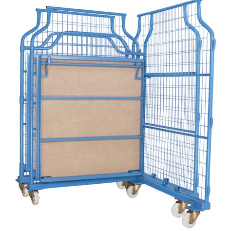 Container stivuibil tip boxcontainer UNIVERSAL Corlette, mobil, ochiuri 100x50, LxlxI: 1200 x 1850 x 1150 mm - imagine2