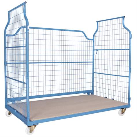 Container stivuibil tip boxcontainer UNIVERSAL Corlette, mobil, ochiuri 100x50, LxlxI: 2000 x 1150 x 1850 mm