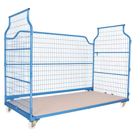 Stapelbox UNIVERSAL-Corlette, fahrbar, Maschen 100x50, LxTxH: 2400 x 1150 x 1850 mm