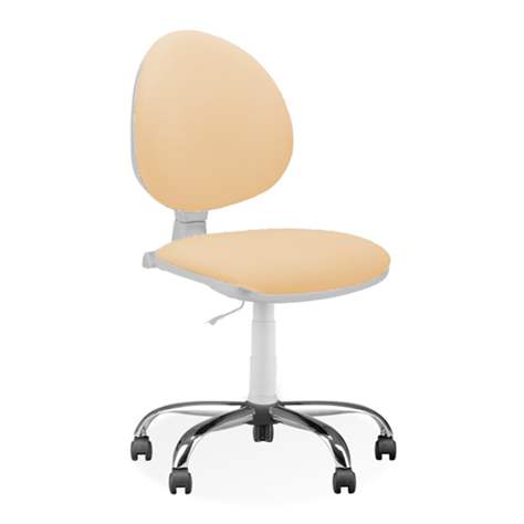 Labor-Drehstuhl SMART, mit Rollen, ohne Armlehnen, Kunstleder beige - Nowy Styl Group