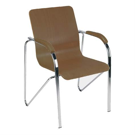 Besucher-Sessel SAMBA WOOD, Nussbaum - Nowy Styl Group