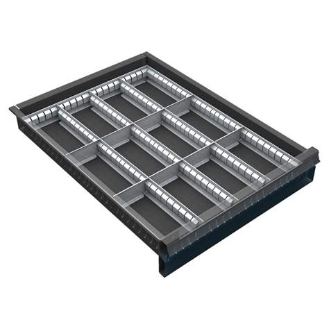 Organizator sertar din tablă zincată, 4x3, pentru înălțime sertar 60-120 mm - Kovos Verneřice