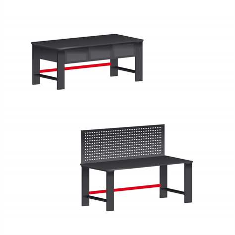 Waagerechte, hintere Querverbindung von zwei Füßen, Länge 1700 mm, Grau RAL7035 - Kovos Verneřice - Bild2