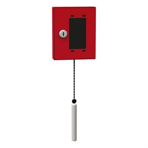Seedling Molester Infant EMPORO - Dulăpior tip cutie casetă de siguranță pentru cheie de urgență  Kovos inclusiv dispozitiv pentru spart geamul de sticlă, culoare roșie