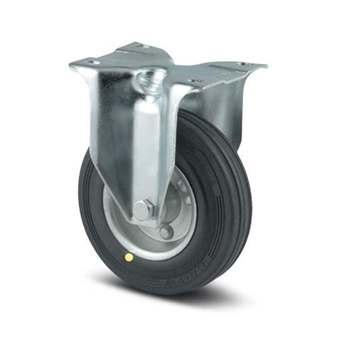 Transport-Bockrolle, elektrisch leitfähig, mit Anschraubplatte, Traglast 205 kg