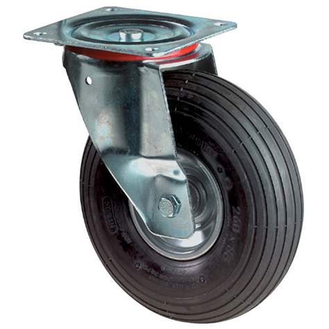 Transport-Lenkrolle, Luftreifen, Durchm. 260 mm, Traglast 200 kg