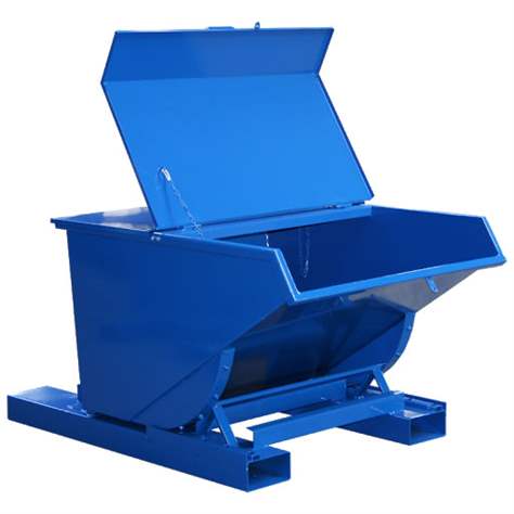 Klappdeckel für Kippbehälter 600 l, in der Farbe des Behälters