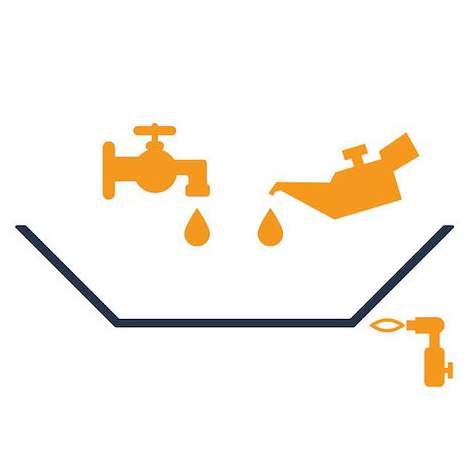 Etanșarea pentru uleiuri și apă se face contra cost, sudură specială a containerului basculant de 900 l - Bauer GmbH