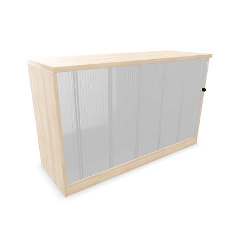 Büroschrank - Lamellentür, H x B x T: 740 x 1200 x 445 mm, Farbe Akazie - Nowy Styl Group