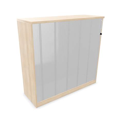 Büroschrank - Lamellentür, H x B x T: 1155 x 1200 x 445 mm, Farbe Akazie - Nowy Styl Group