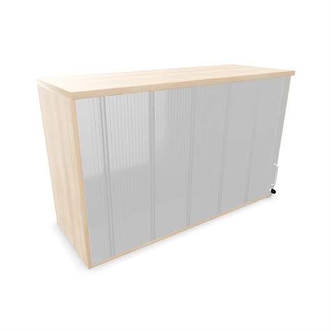 Büroschrank - Lamellentür,Anbau H x B x T: 740 x 1200 x 445 mm, Farbe Akazie - Nowy Styl Group
