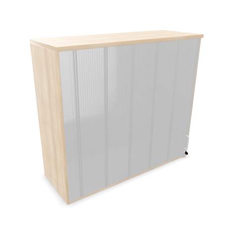 Büroschrank - Lamellentür,Anbau H x B x T: 1070 x 1200 x 445 mm, Farbe Akazie - Nowy Styl Group