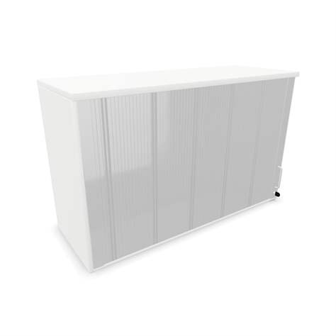 Büroschrank - Lamellentür,Anbau H x B x T: 740 x 1200 x 445 mm, Farbe Weiß - Nowy Styl Group