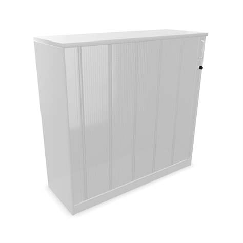 Büroschrank - Lamellentür, H x B x T: 1155 x 1200 x 445 mm, Farbe Lichtgrau - Nowy Styl Group