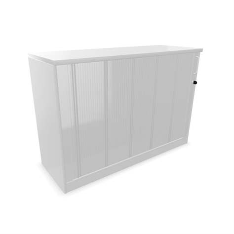 Büroschrank - Lamellentür, H x B x T: 825 x 1200 x 445 mm, Farbe Lichtgrau - Nowy Styl Group