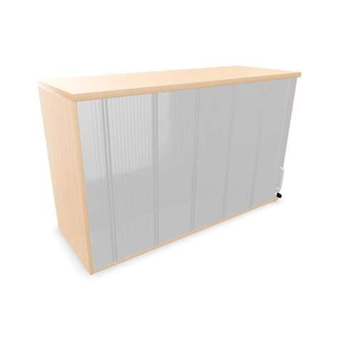 Büroschrank - Lamellentür,Anbau H x B x T: 740 x 1200 x 445 mm, Farbe Ahorn - Nowy Styl Group