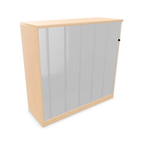 Büroschrank - Lamellentür, H x B x T: 1155 x 1200 x 445 mm, Farbe Ahorn - Nowy Styl Group