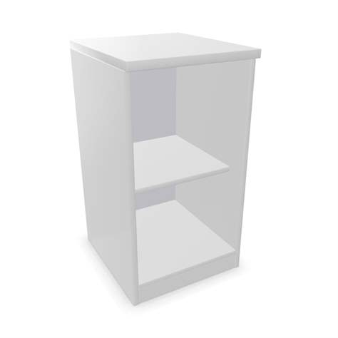 Kancelářská skříň - regál, v x š x h: 740 x 400 x 445 mm, barva světle šedá - Nowy Styl Group