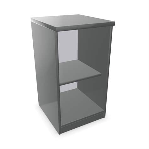 Büroschrank - Regal, H x B x T: 740 x 400 x 445 mm, Farbe Dunkelgrau - Nowy Styl Group