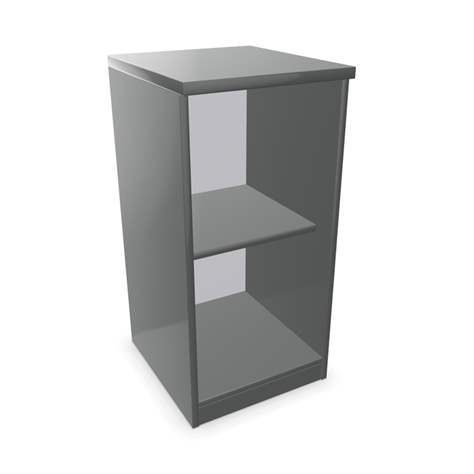 Kancelárska skriňa - regál, v x š x h: 825 x 400 x 445 mm, farba tmavo šedá - Nowy Styl Group