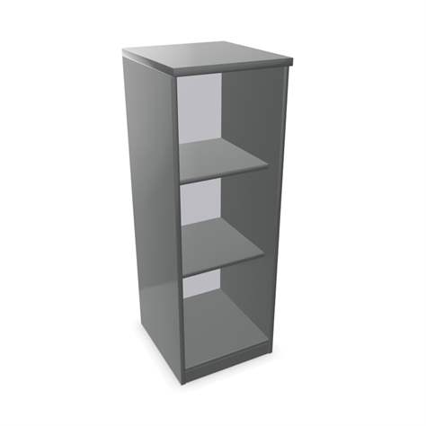 Büroschrank - Regal, H x B x T: 1155 x 400 x 445 mm, Farbe Dunkelgrau - Nowy Styl Group