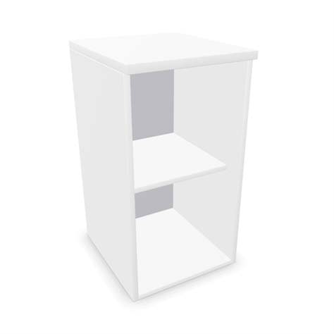 Kancelářská skříň - regál, nástavec, v x š x h: 740 x 400 x 445 mm, barva bílá - Nowy Styl Group