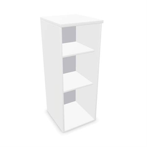 Kancelářská skříň - regál, nástavec, v x š x h: 1070 x 400 x 445 mm, barva bílá - Nowy Styl Group