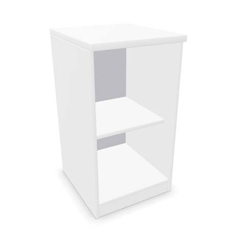 Büroschrank - Regal, H x B x T: 740 x 400 x 445 mm, Farbe weiß - Nowy Styl Group