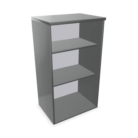 Kancelářská skříň - regál, nástavec, v x š x h: 1070 x 600 x 445 mm, barva tmavě šedá - Nowy Styl Group