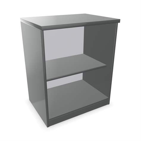 Büroschrank - Regal, H x B x T: 740 x 600 x 445 mm, Farbe Dunkelgrau - Nowy Styl Group