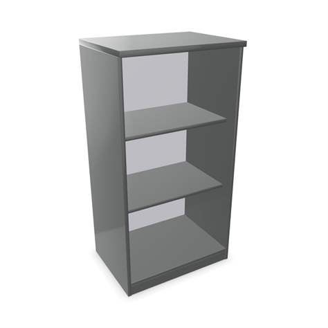 Büroschrank - Regal, H x B x T: 1155 x 600 x 445 mm, Farbe Dunkelgrau - Nowy Styl Group