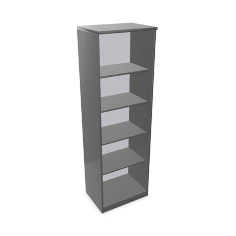 Büroschrank - Regal, H x B x T: 1895 x 600 x 445 mm, Farbe Dunkelgrau - Nowy Styl Group