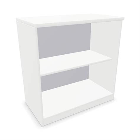 Kancelářská skříň - regál, v x š x h: 825 x 800 x 445 mm, barva bílá - Nowy Styl Group