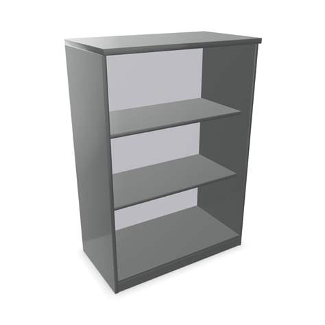 Büroschrank - Regal, H x B x T: 1155 x 800 x 445 mm, Farbe Dunkelgrau - Nowy Styl Group