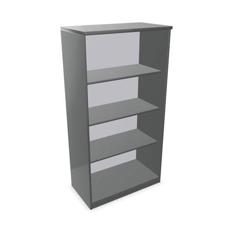 Büroschrank - Regal, H x B x T: 1545 x 800 x 445 mm, Farbe Dunkelgrau - Nowy Styl Group