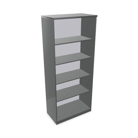 Büroschrank - Regal, H x B x T: 1895 x 800 x 445 mm, Farbe Dunkelgrau - Nowy Styl Group