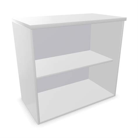 Büroschrank - Regal,Anbau, H x B x T: 740 x 800 x 445 mm, Farbe Lichtgrau - Nowy Styl Group
