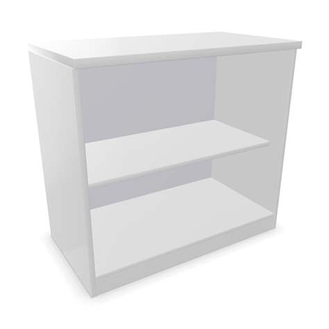 Kancelářská skříň - regál, v x š x h: 740 x 800 x 445 mm, barva světle šedá - Nowy Styl Group